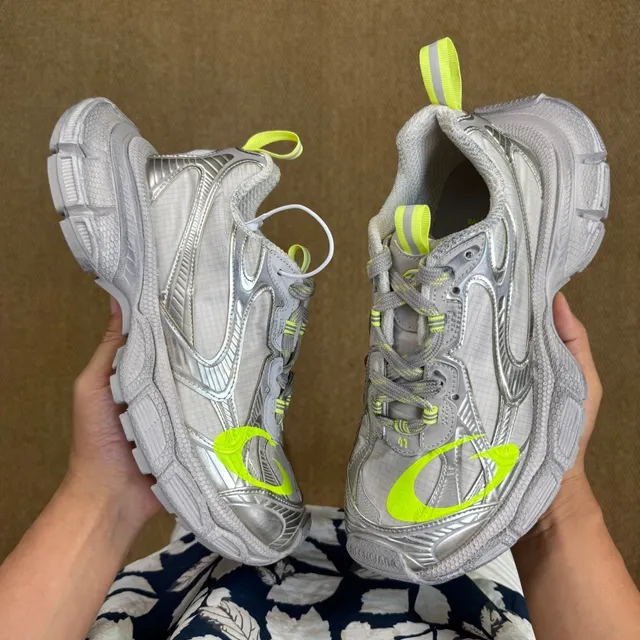 Balenciaga Speed 3.0 Prateado e Amarelo Neón Tênis Chunky 8