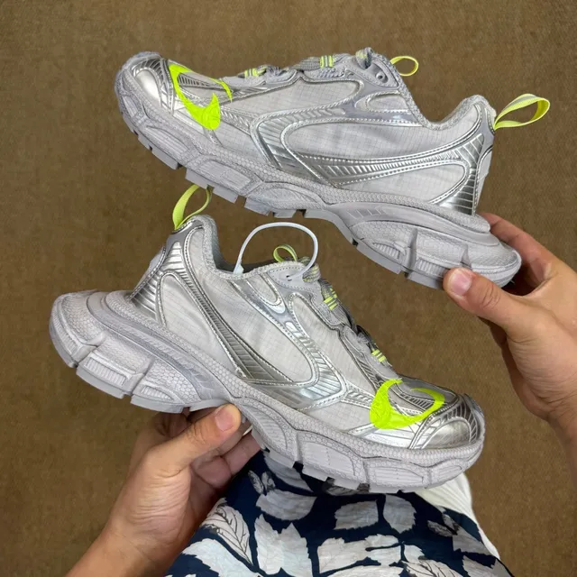 Balenciaga Speed 3.0 Prateado e Amarelo Neón Tênis Chunky 9