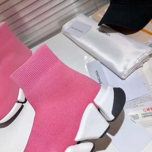 Balenciaga Speed Trainer Pink Sock-Fit chaussures lifestyle 7