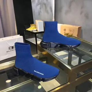 Balenciaga Speed Trainer أحذية رياضية أسلوب حياة باللون الأزرق الملكي والأسود