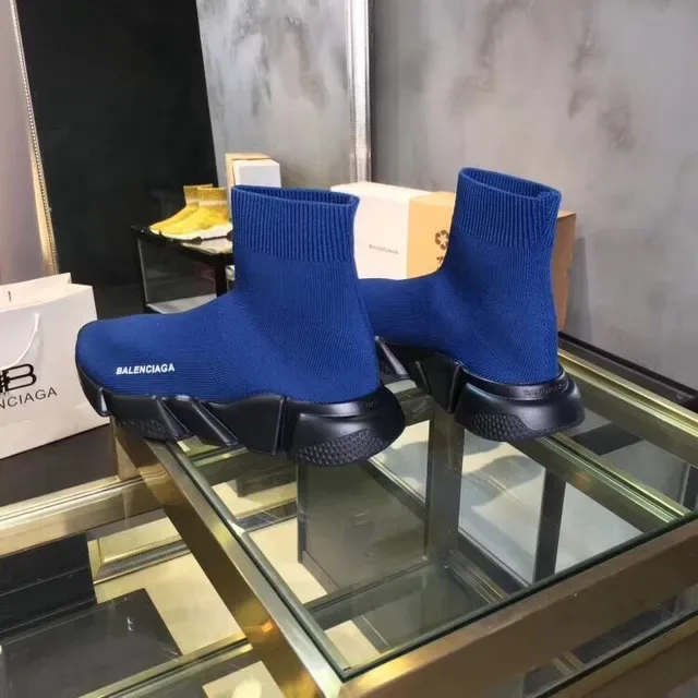 Balenciaga Speed Trainer Sneakers Lifestyle en Bleu Royal Noir 3
