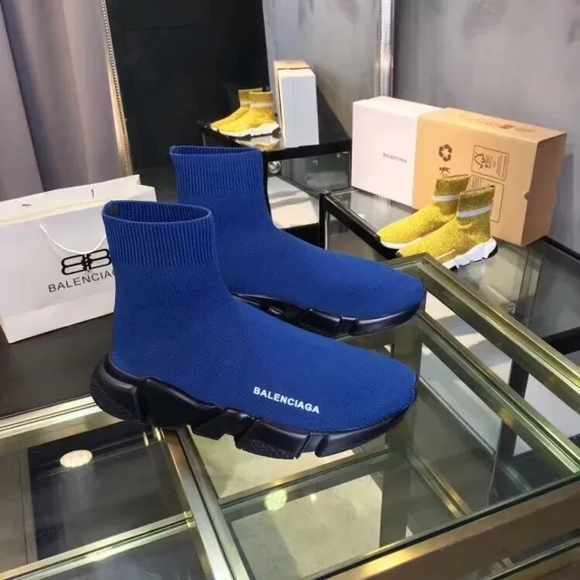 Balenciaga Speed Trainer Sneakers Lifestyle en Bleu Royal Noir 5