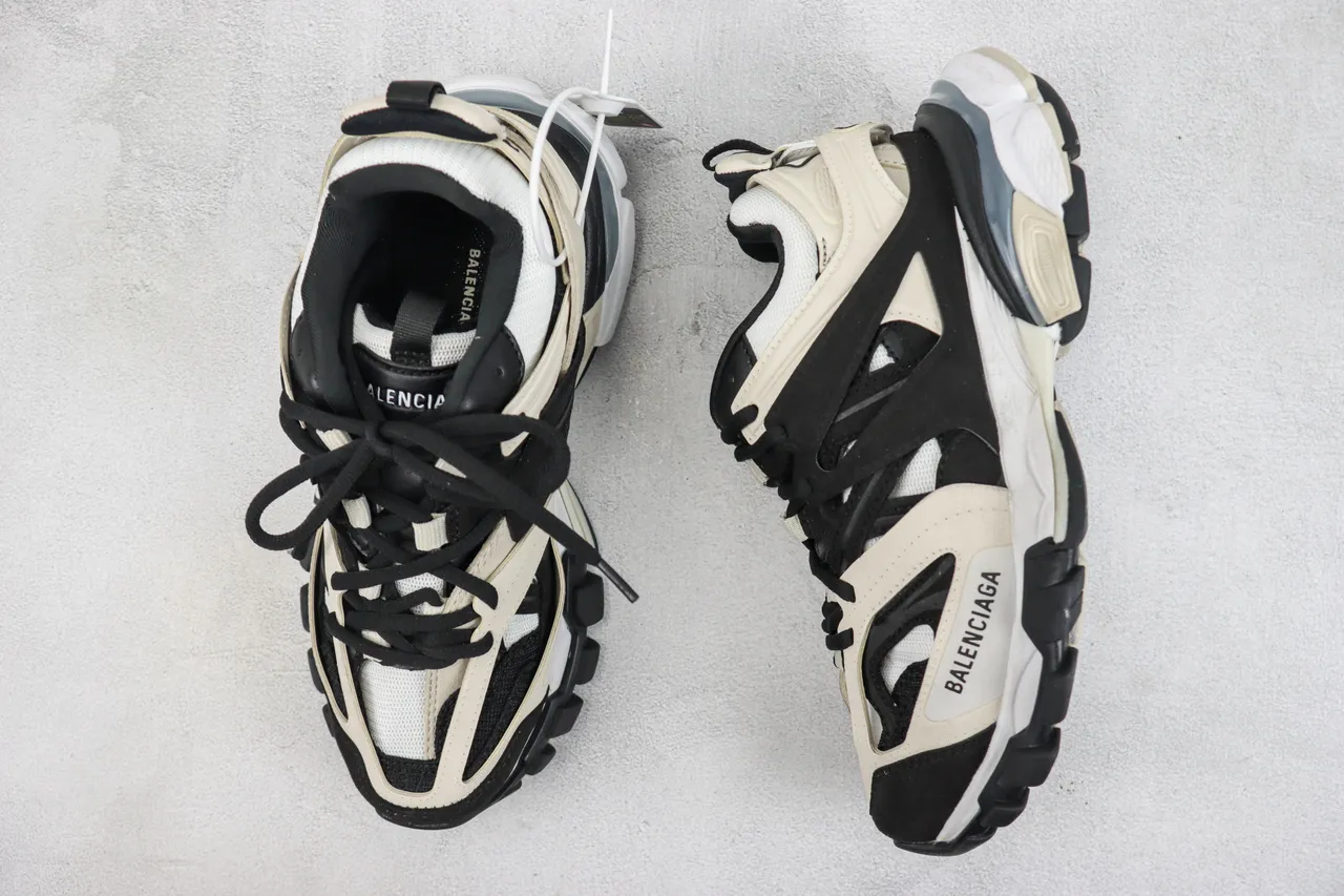 Balenciaga Track Trainer بيج أسود تشونكي سنيكرز 3