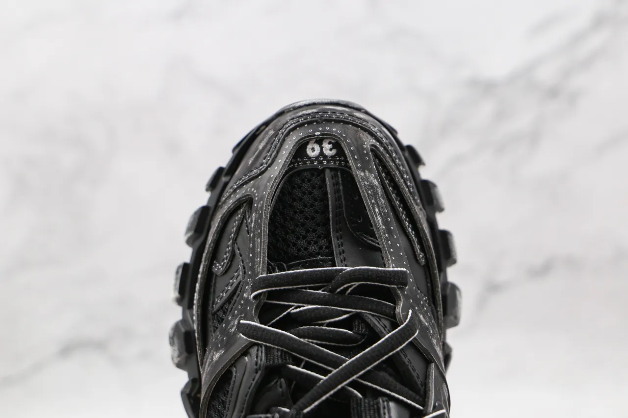 Balenciaga Track Trainer sneakers noirs distressed chunky 3