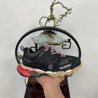 Balenciaga Track Trainer Zapatillas Chunky Negras Rojas Beige