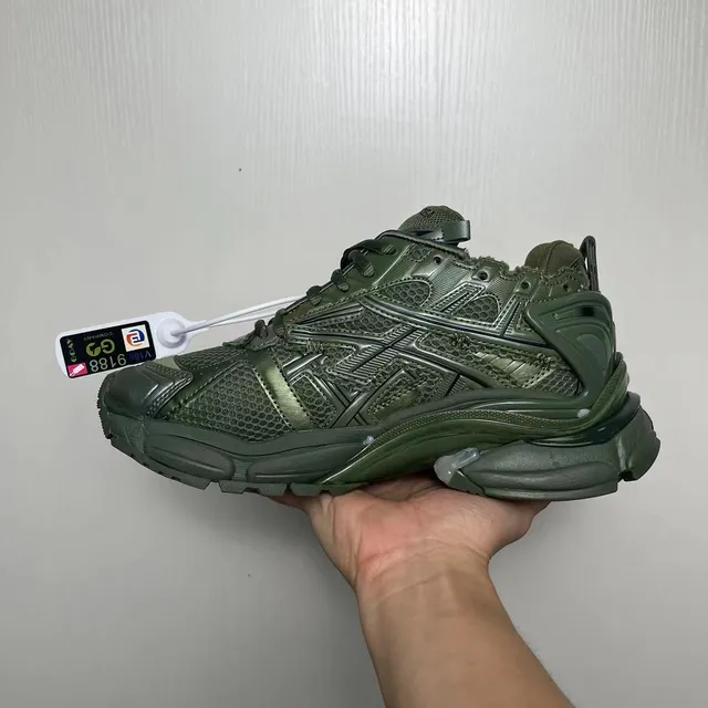 Balenciaga Track Trainer Tênis Chunky Verde Azeitona 3
