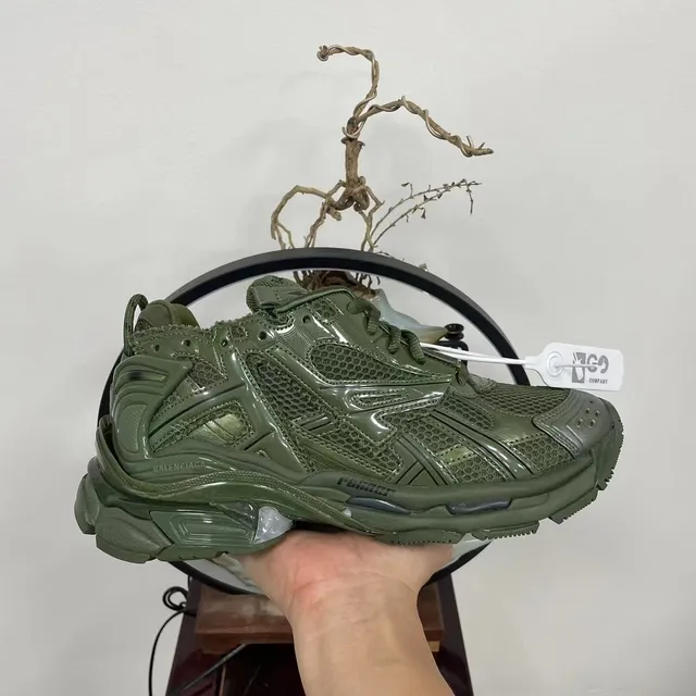 Balenciaga Track Trainer Tênis Chunky Verde Azeitona 5
