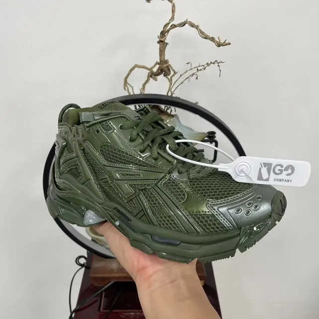 Balenciaga Track Trainer Tênis Chunky Verde Azeitona 6