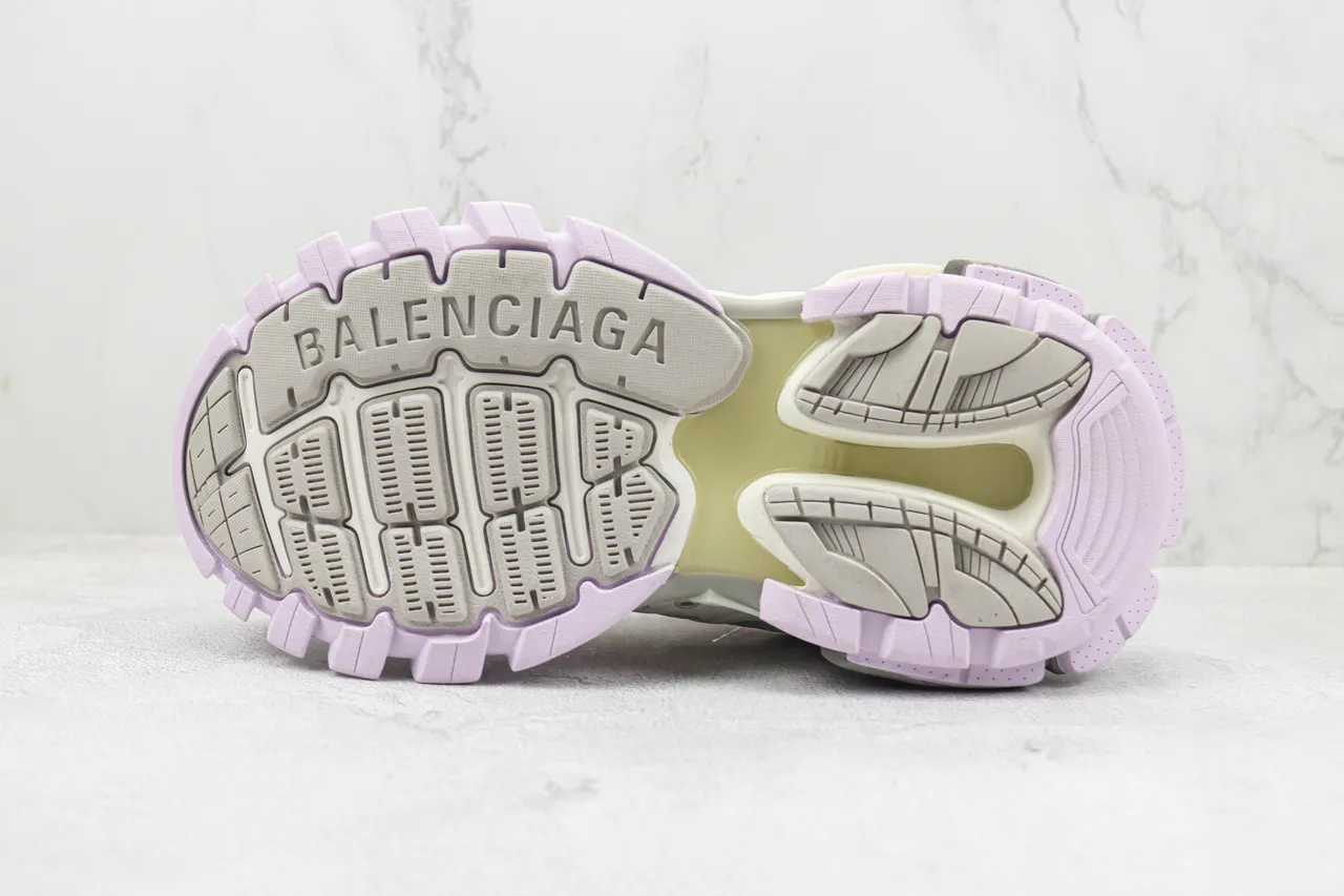 Balenciaga Track Trainer Tênis chunky rosa cinza 8