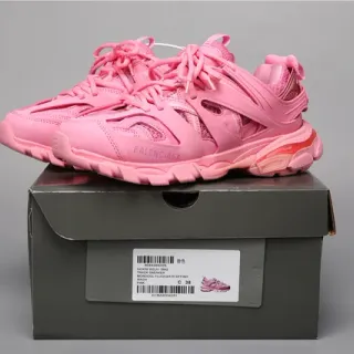 Balenciaga Track Trainer وردي غسل سميكة أحذية رياضية