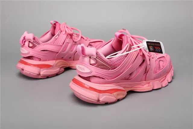 Balenciaga Track Trainer rose lavée baskets épaisses 3