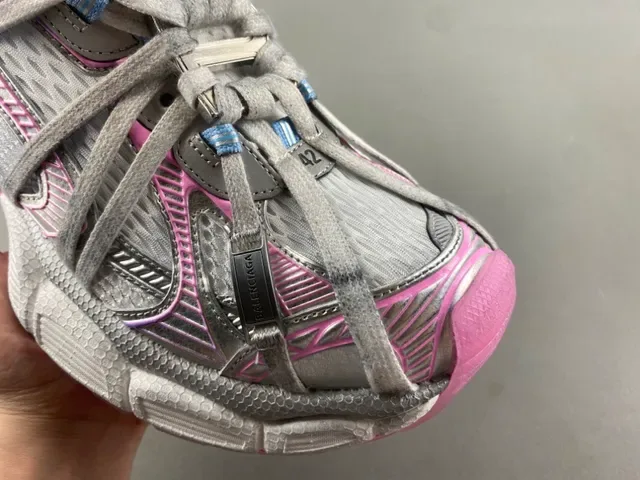 Balenciaga Track Trainer Silver Gray Pink Blue Chunky Sneakers 2