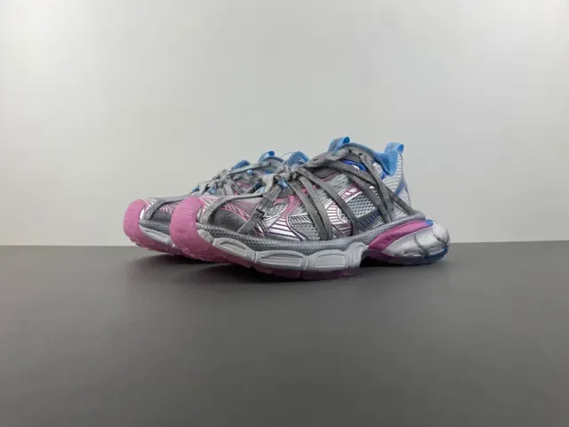 Balenciaga Track Trainer Silver Gray Pink Blue Chunky Sneakers 10