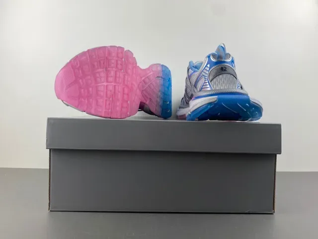 Balenciaga Track Trainer Silver Gray Pink Blue Chunky Sneakers 16