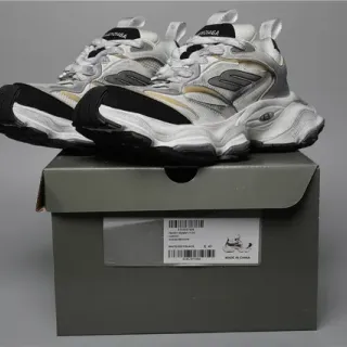 Balenciaga Track Trainer أبيض رمادي أسود ذهبي حذاء رياضي سميك