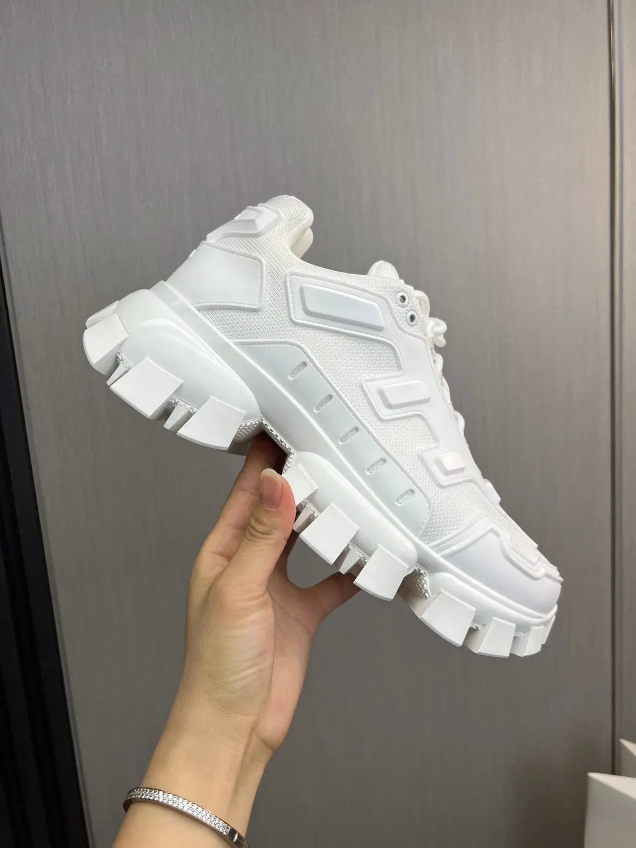 Balenciaga Zapatillas Chunky Blancas Monolithic Block-Lug Sole 7