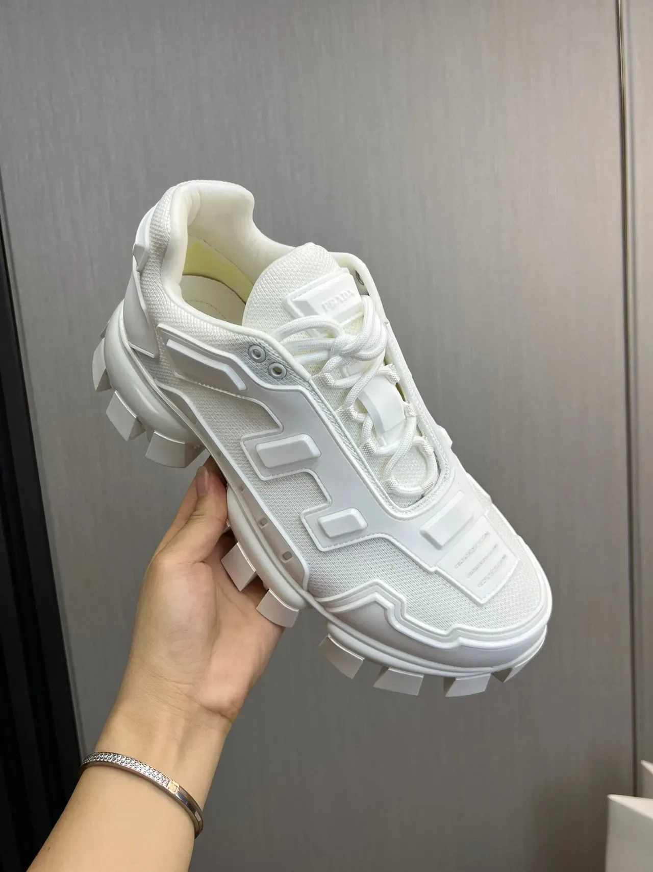 Balenciaga Zapatillas Chunky Blancas Monolithic Block-Lug Sole 8
