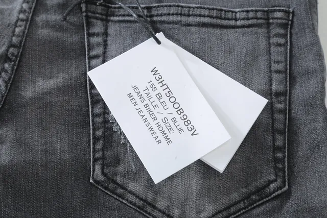 Balmain Biker-Style Distressed Charcoal Jeans 3