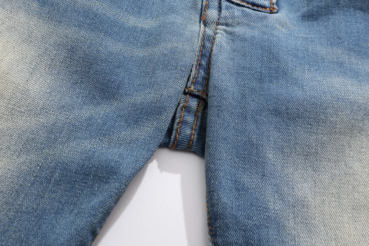 Balmain Moto-Panel Distressed Light Blue Denim Shorts 13