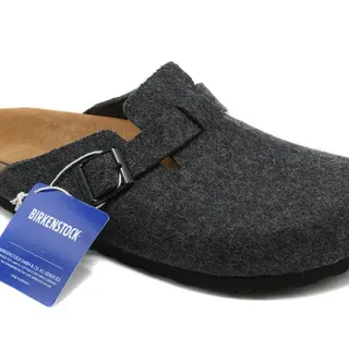 Birkenstock Arizona গাঢ় ধূসর ফিল্ট ক্লগ