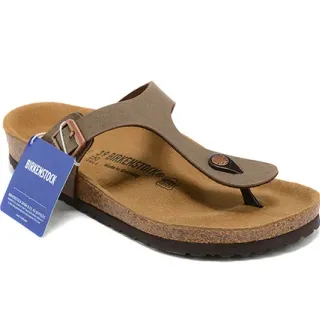 Birkenstock Arizona অলিভ-ব্রাউন চামড়ার ক্যাজুয়াল স্যান্ডেল