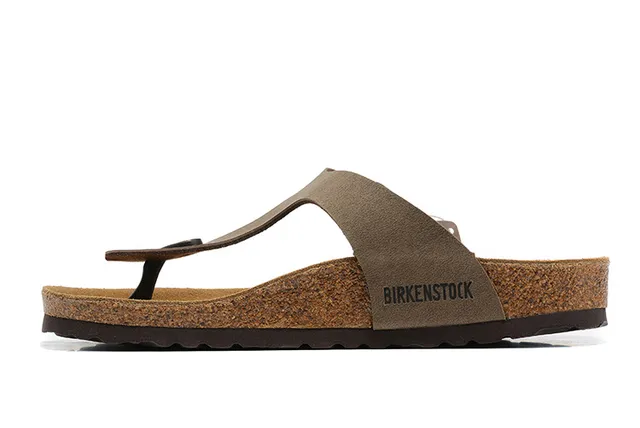 Birkenstock Arizona Sandales Casual en Cuir Olive-Marron 4