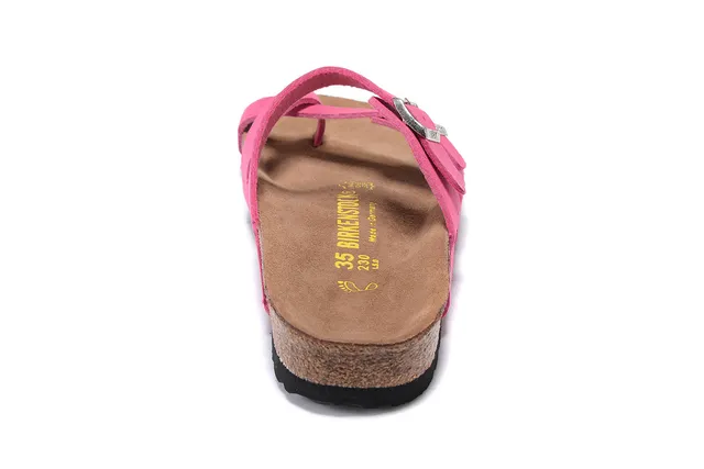 Birkenstock Arizona Sandales Casual à Deux Bretelles en Suédine Rose 3