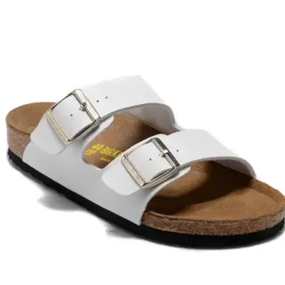 Birkenstock Arizona White Two-Strap Casual Sandals
