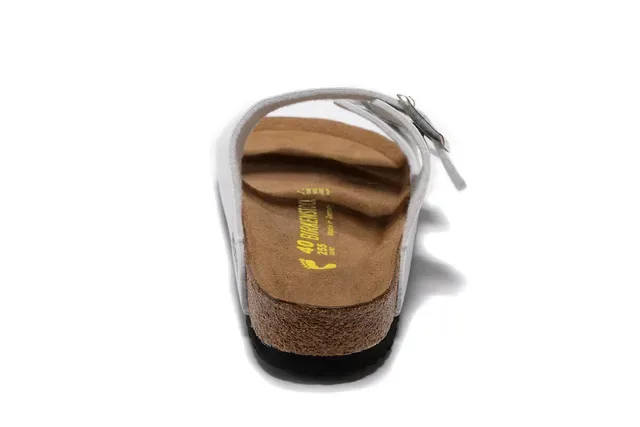 Birkenstock Arizona Sandales Casuales Blanches à Deux Brides 3