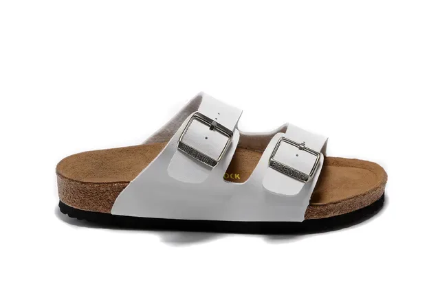 Birkenstock Arizona Sandales Casuales Blanches à Deux Brides 4