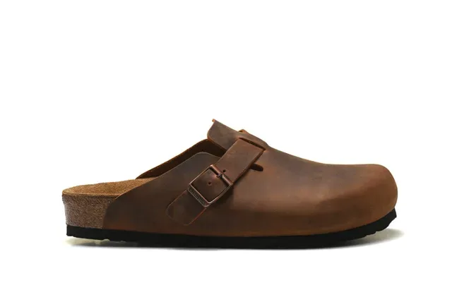 Birkenstock Boston Brown Leather Clog 5