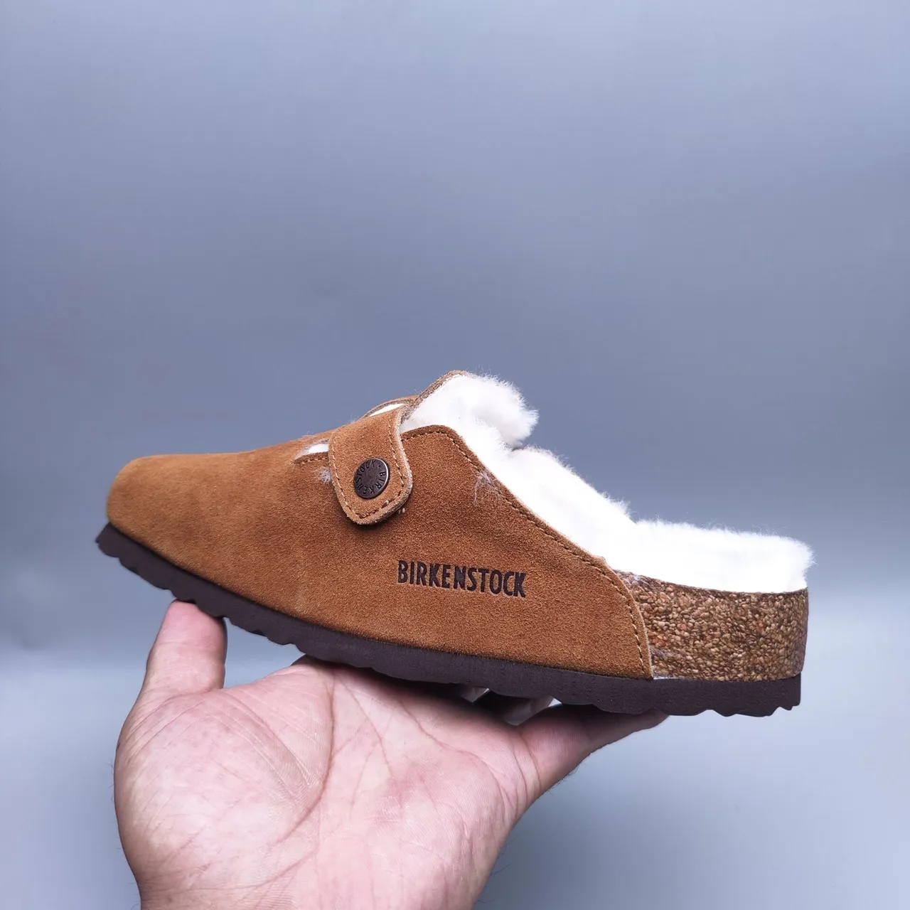 Birkenstock Marron Blanc Ante Doublé Shearling Chaussures Casuales 4