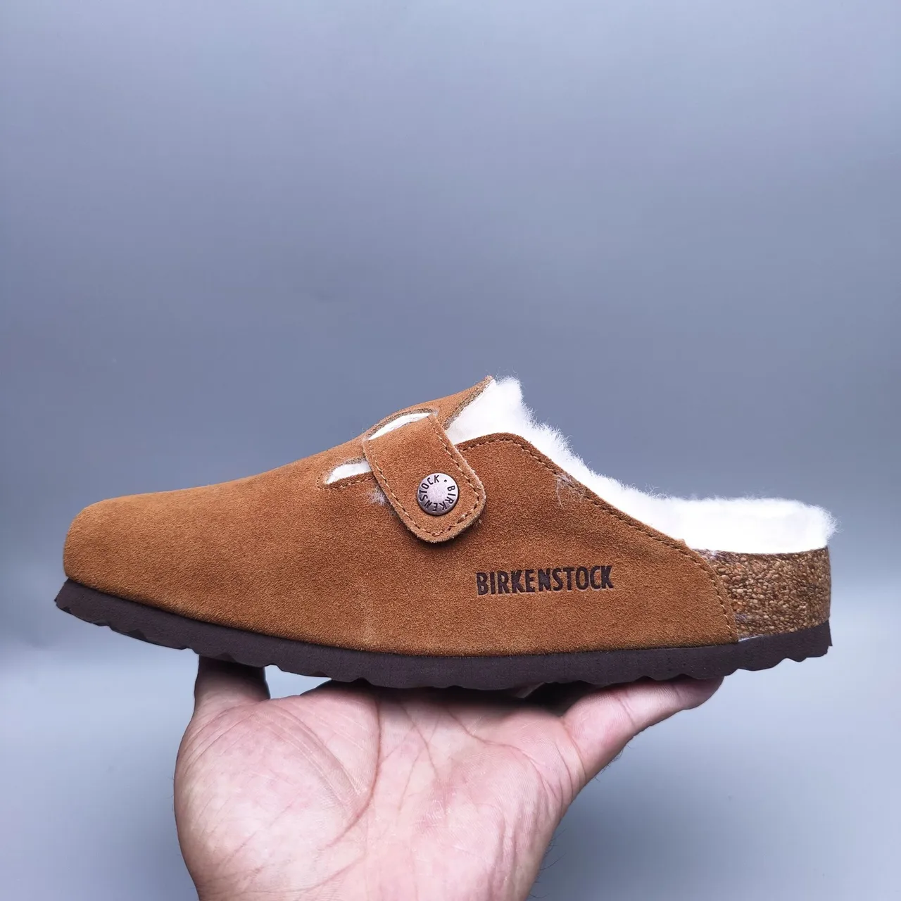 Birkenstock Marron Blanc Ante Doublé Shearling Chaussures Casuales 5