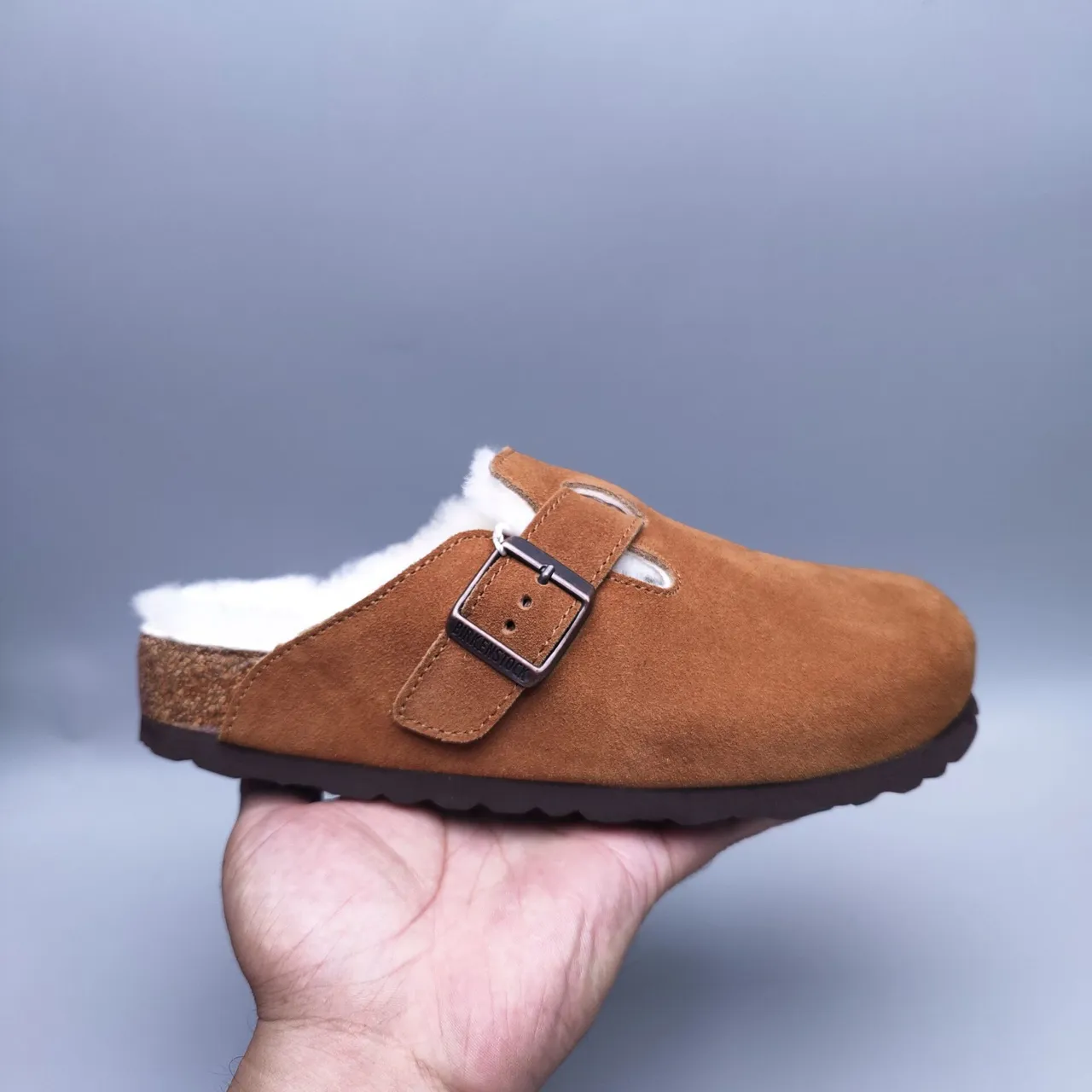 Birkenstock Marron Blanc Ante Doublé Shearling Chaussures Casuales 6