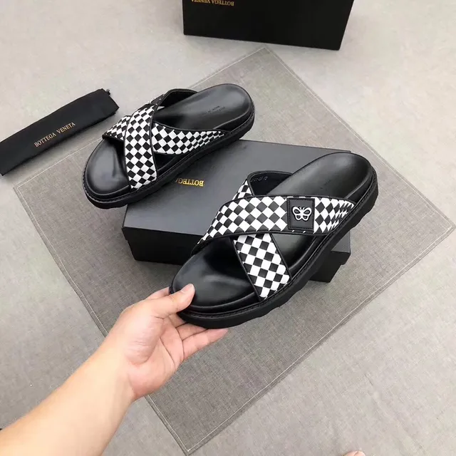 Bottega Veneta Andiamo Sandales Casuales à Damier à Brides Croisées 7