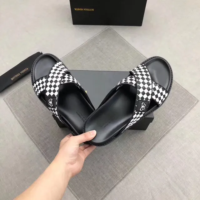Bottega Veneta Andiamo Sandales Casuales à Damier à Brides Croisées 9
