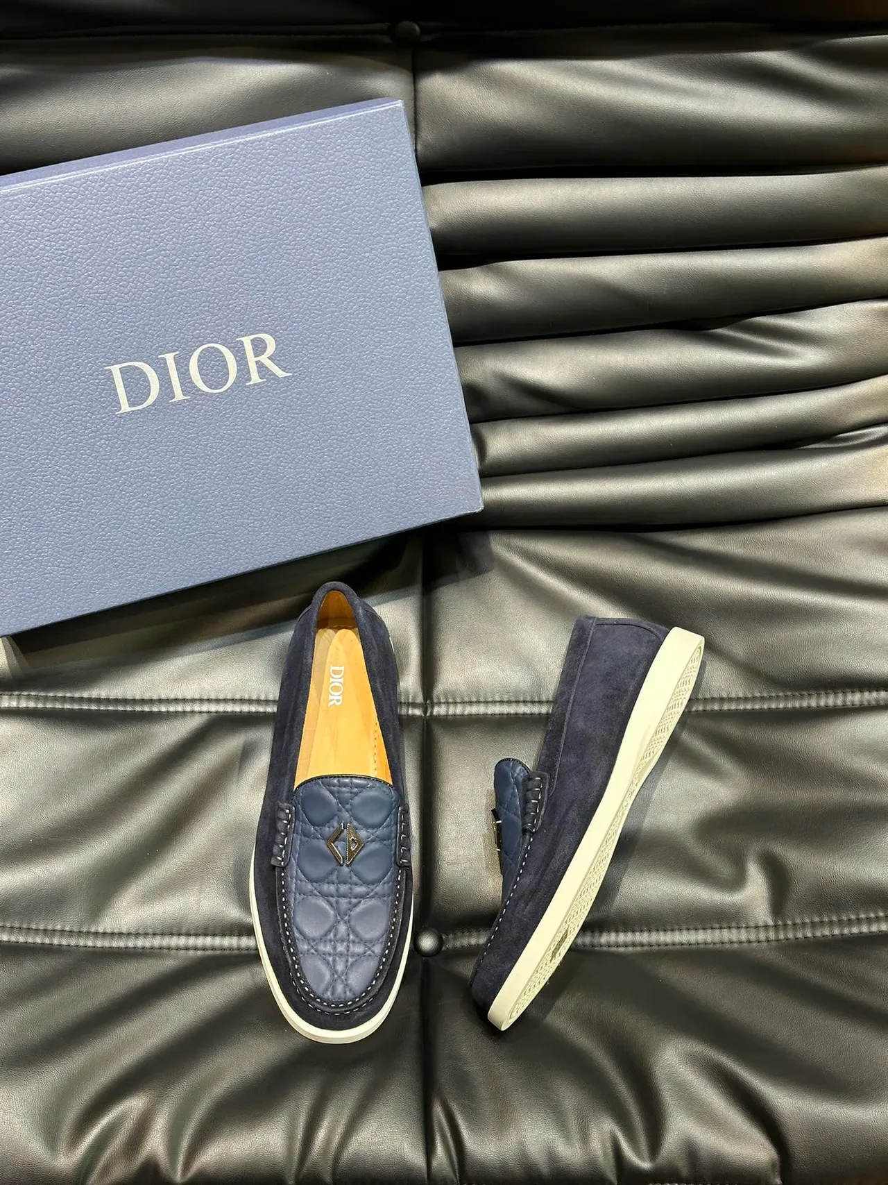 Bottega Veneta Andiamo Mocassins en Daim Matelassé 4