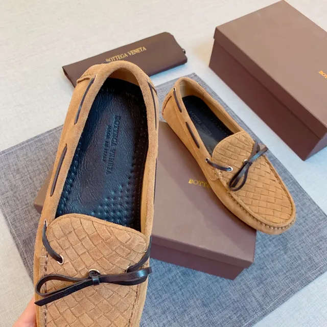 Bottega Veneta Andiamo mocassins en daim tissé 3