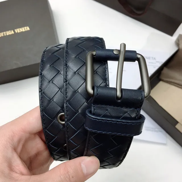 Bottega Veneta ceinture en cuir tissé entrecroisé 3