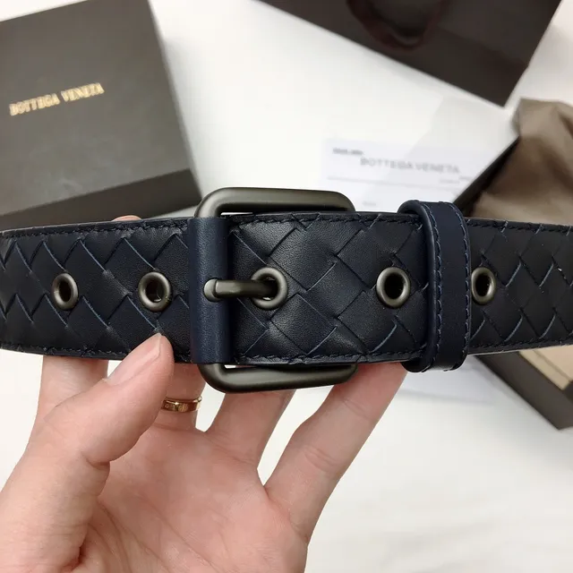 Bottega Veneta ceinture en cuir tissé entrecroisé 4