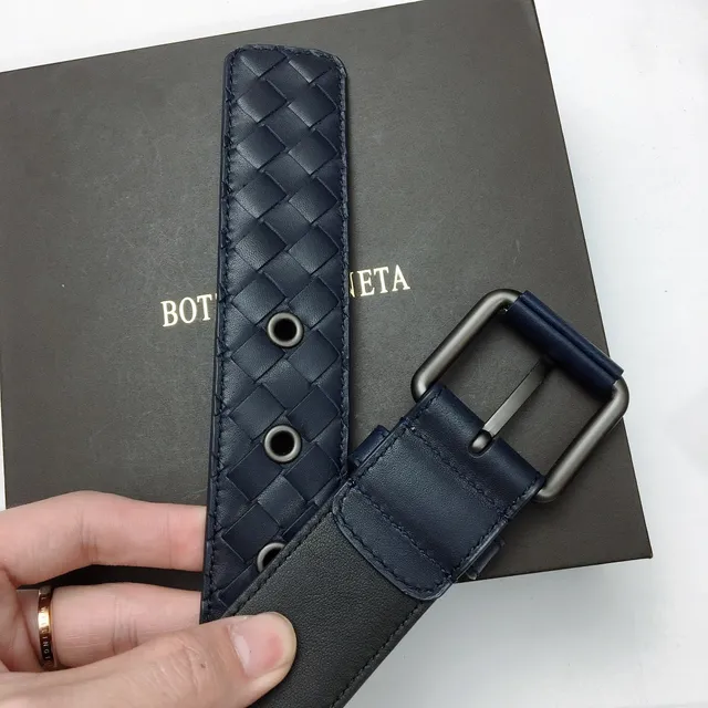 Bottega Veneta ceinture en cuir tissé entrecroisé 7