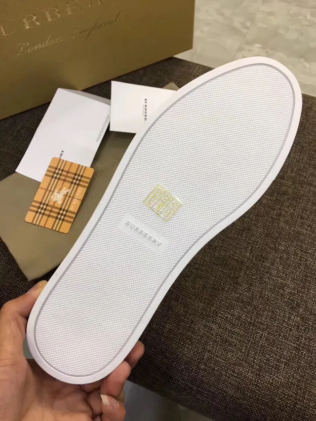Burberry Beige Multicolor Maison Check Toile Supérieure Enfiler Construction Mocassin 3