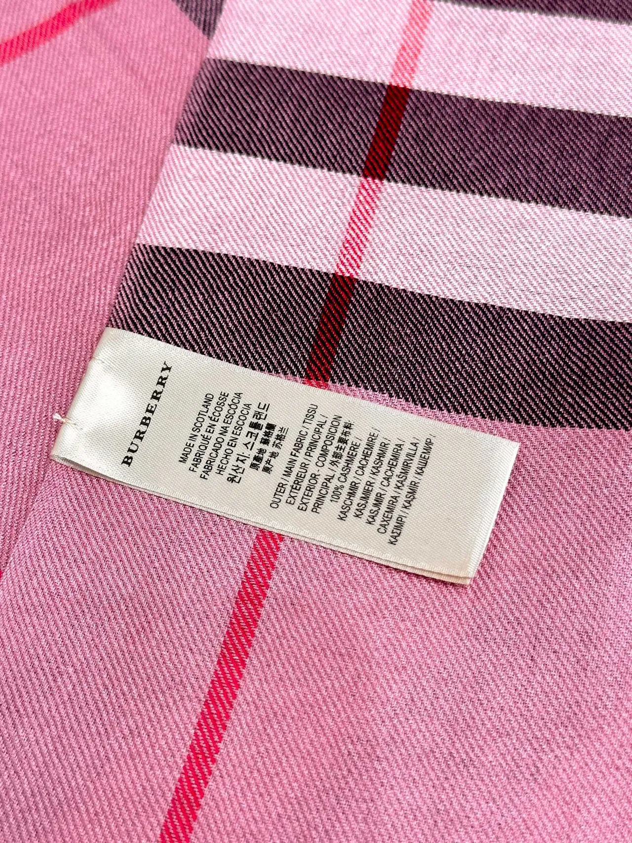 Burberry Classic Check Pink Shawl 2