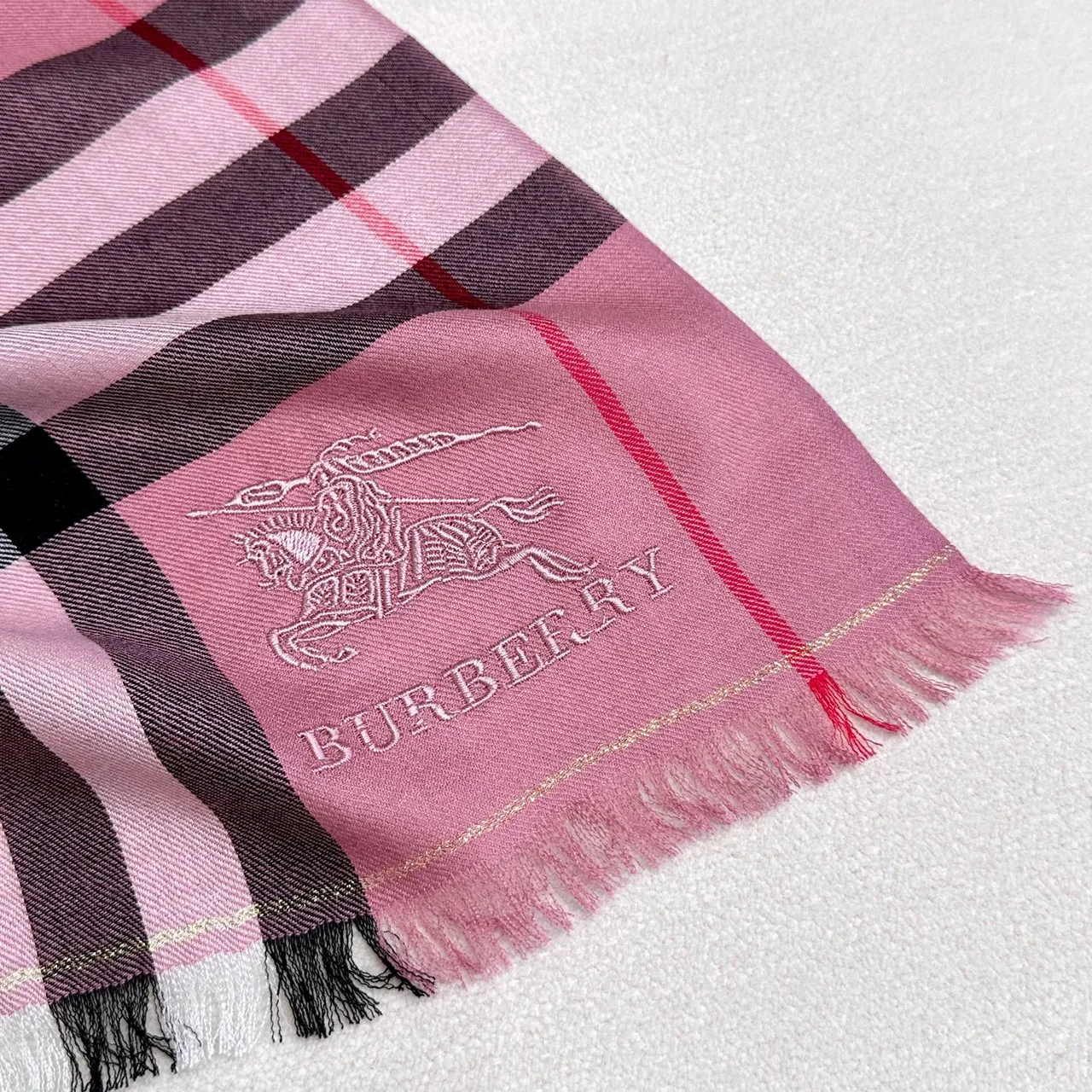 Burberry Classic Check Pink Shawl 4