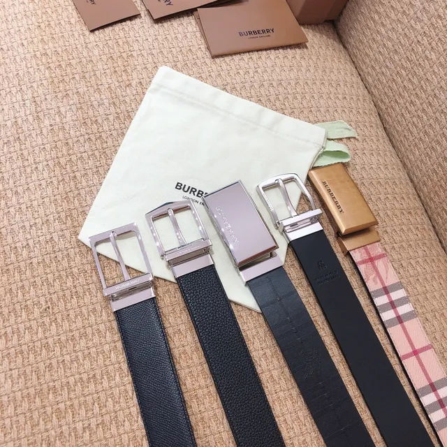 Burberry House Check Reversible Leather Belt 3