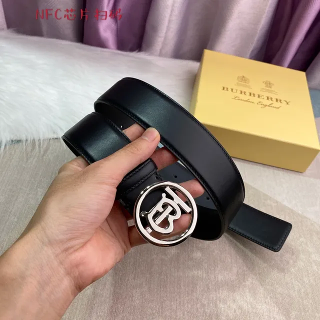 Burberry Knight Black Leather Belt 2
