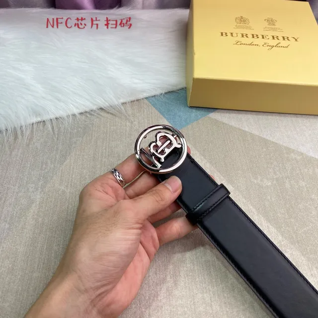 Burberry Knight Black Leather Belt 3