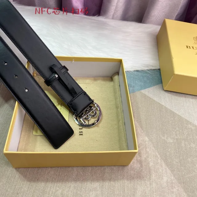 Burberry Knight Black Leather Belt 4