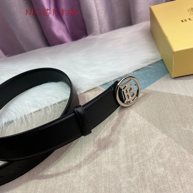 Burberry Knight Black Leather Belt 5