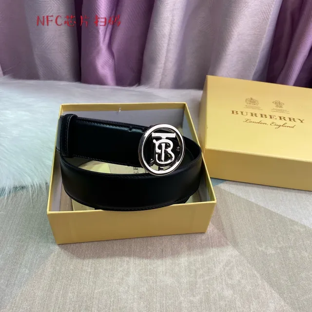 Burberry Knight Black Leather Belt 6